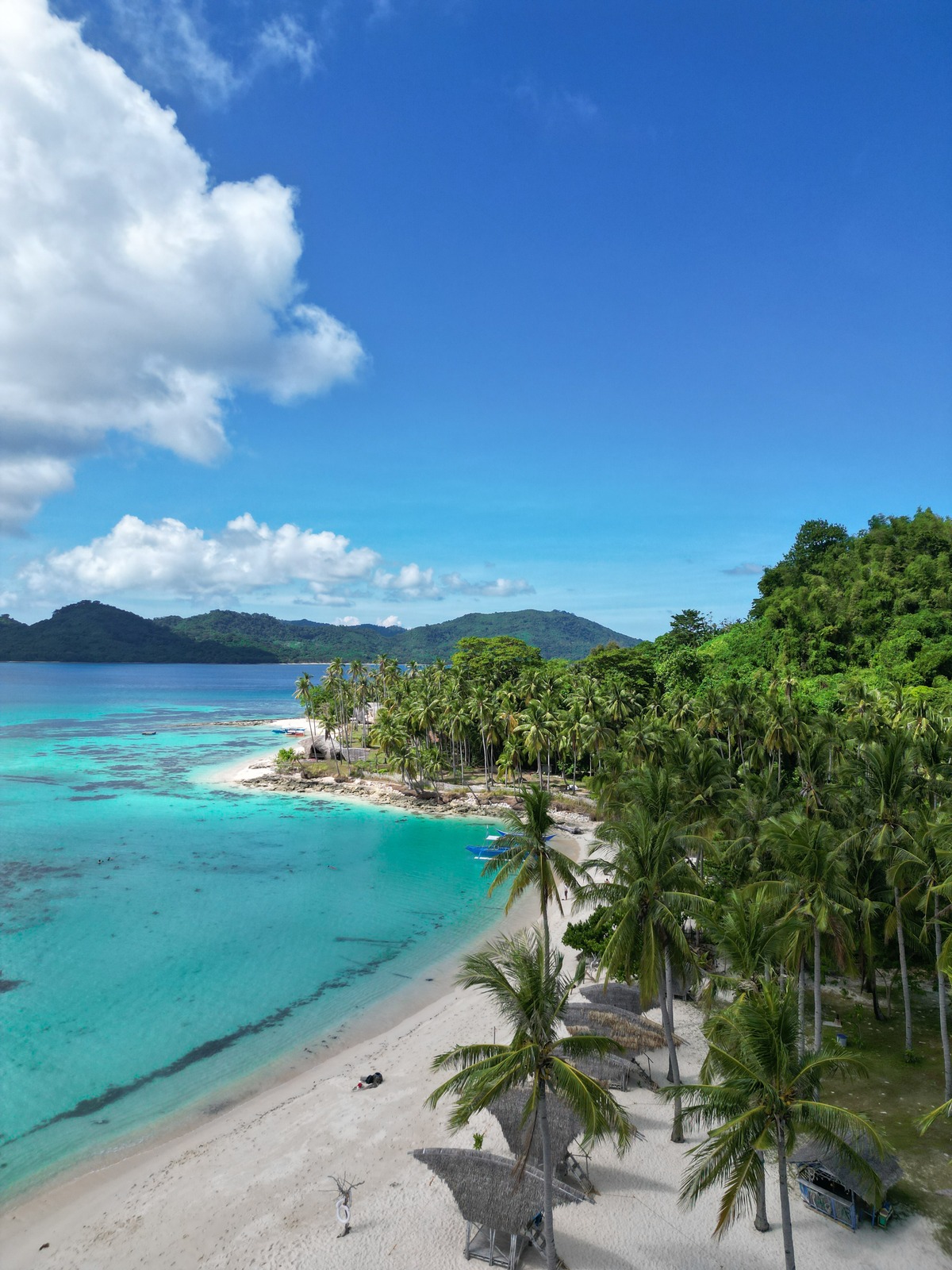 Aerial coastline in the Philippines
